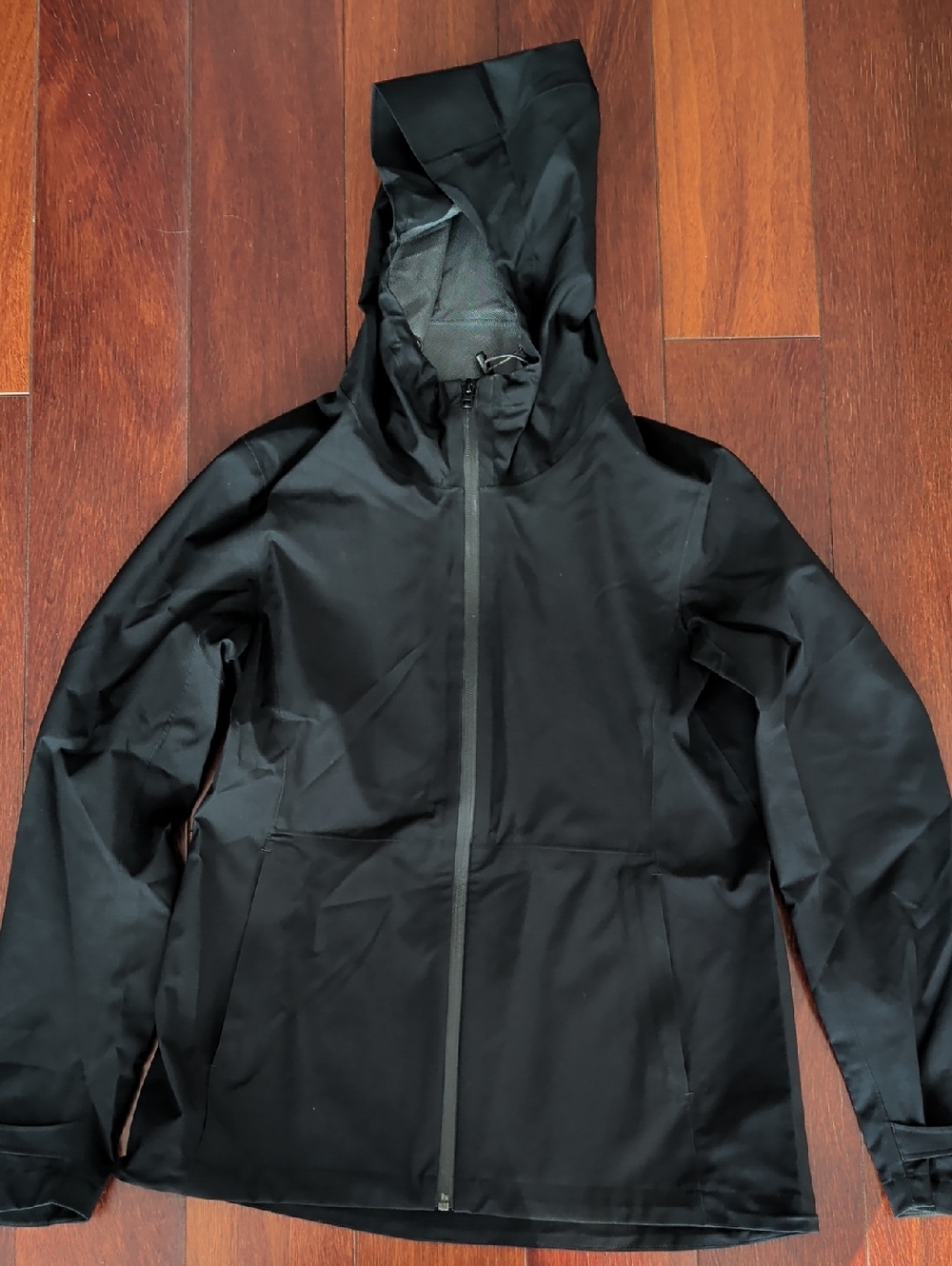 Uniqlo Black Hooded Raincoat Jacket